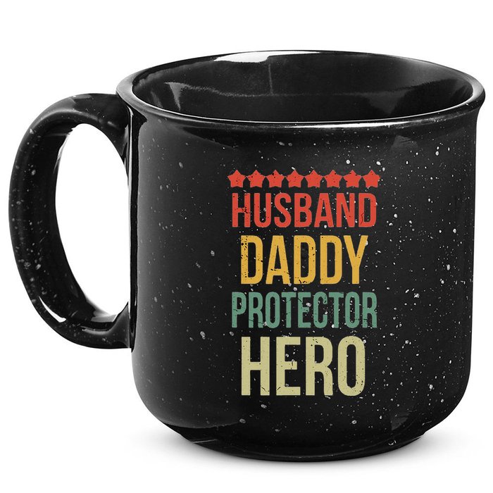 Husband Daddy Protector Hero 15oz Campfire Ceramic Mug