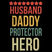 Husband Daddy Protector Hero Cropped Pullover Crew