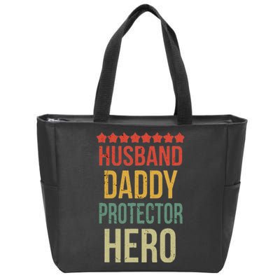 Husband Daddy Protector Hero Zip Tote Bag