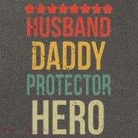 Husband Daddy Protector Hero Cotton Canvas Backpack