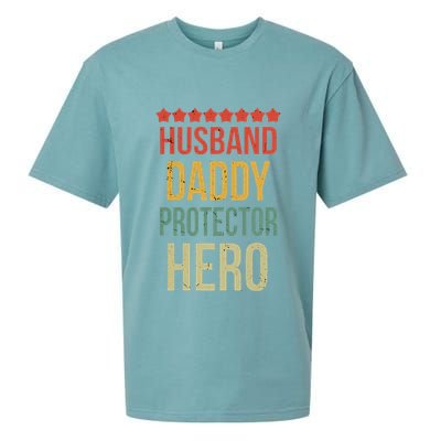 Husband Daddy Protector Hero Sueded Cloud Jersey T-Shirt