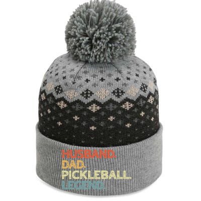 Husband Dad Pickleball Legend Vintage Pickleball Father Funny Gift The Baniff Cuffed Pom Beanie