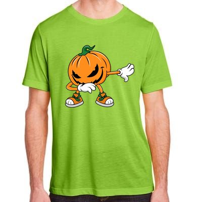 Halloween Dabbing Pumpkin Thanksgiving Day Gift Adult ChromaSoft Performance T-Shirt