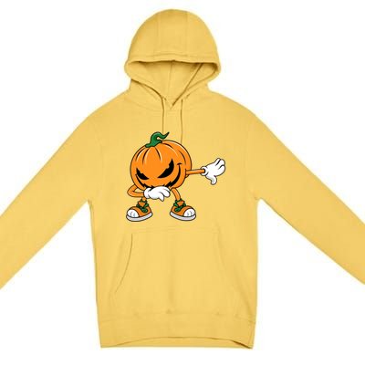 Halloween Dabbing Pumpkin Thanksgiving Day Gift Premium Pullover Hoodie