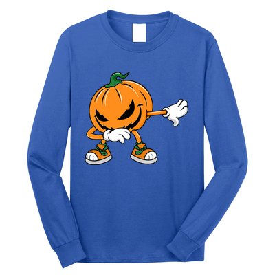 Halloween Dabbing Pumpkin Thanksgiving Day Gift Long Sleeve Shirt