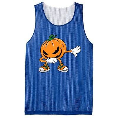 Halloween Dabbing Pumpkin Thanksgiving Day Gift Mesh Reversible Basketball Jersey Tank