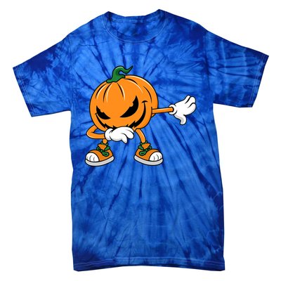 Halloween Dabbing Pumpkin Thanksgiving Day Gift Tie-Dye T-Shirt