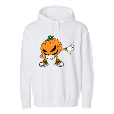 Halloween Dabbing Pumpkin Thanksgiving Day Gift Garment-Dyed Fleece Hoodie