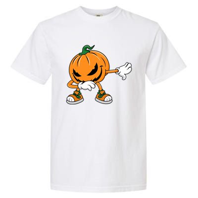 Halloween Dabbing Pumpkin Thanksgiving Day Gift Garment-Dyed Heavyweight T-Shirt