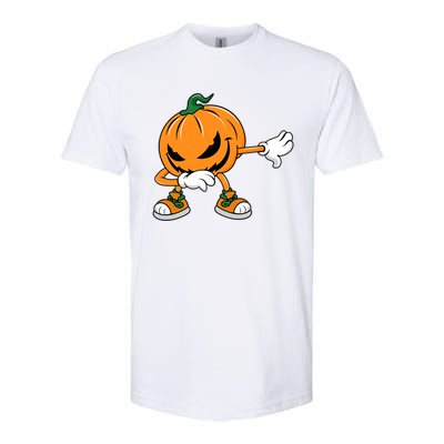 Halloween Dabbing Pumpkin Thanksgiving Day Gift Softstyle CVC T-Shirt