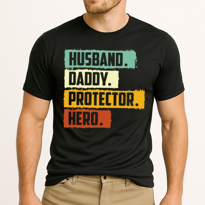 Husband Daddy Protector Hero Performance Shirt