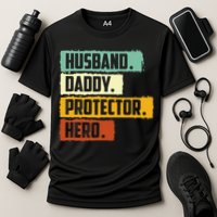 Husband Daddy Protector Hero Performance Shirt