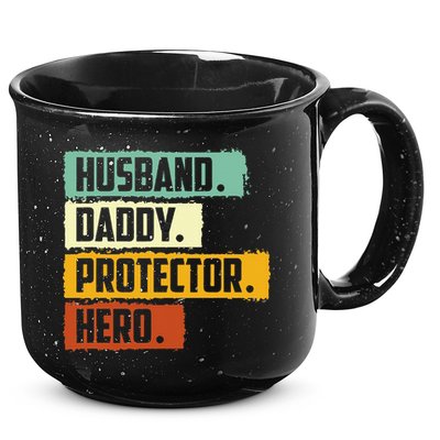 Husband Daddy Protector Hero 15oz Campfire Ceramic Mug