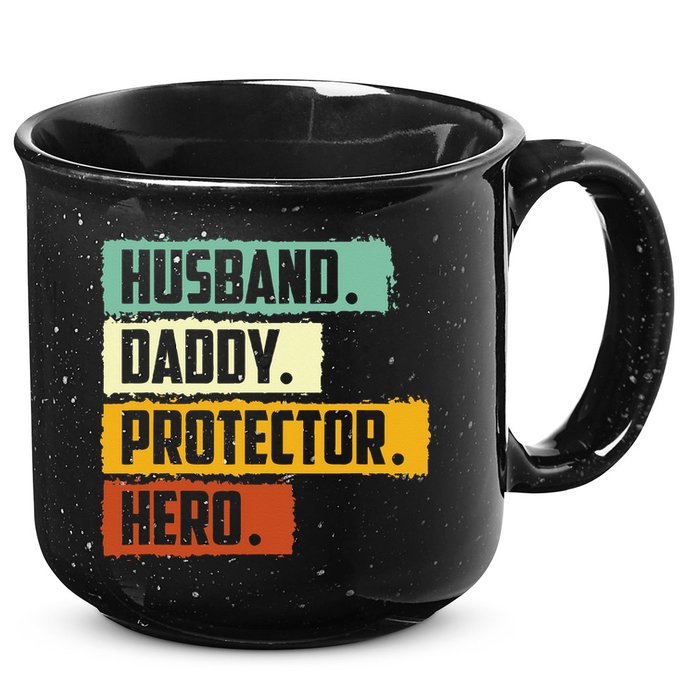 Husband Daddy Protector Hero 15oz Campfire Ceramic Mug