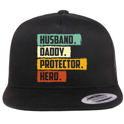 Husband Daddy Protector Hero Flatbill Hat