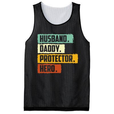 Husband Daddy Protector Hero Mesh Reversible Basketball Jersey Tank