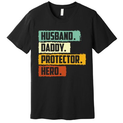 Husband Daddy Protector Hero Premium T-Shirt