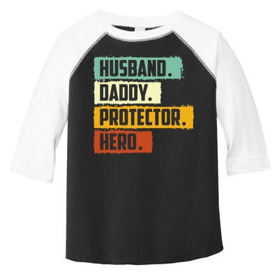 Husband Daddy Protector Hero Toddler Fine Jersey T-Shirt