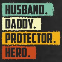 Husband Daddy Protector Hero Golf Towel