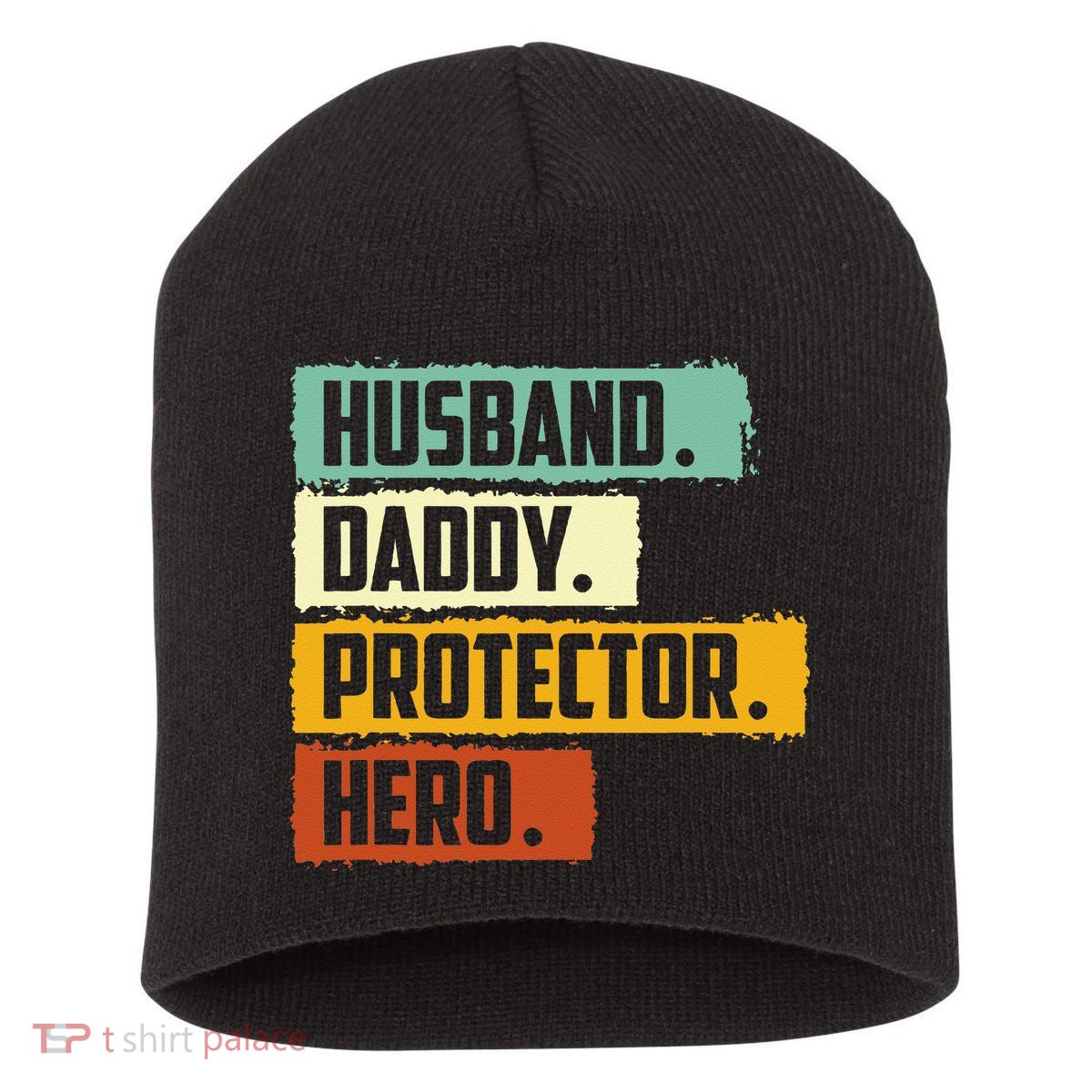 Husband Daddy Protector Hero Short Acrylic Beanie