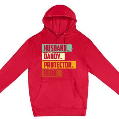 Husband Daddy Protector Hero Premium Pullover Hoodie