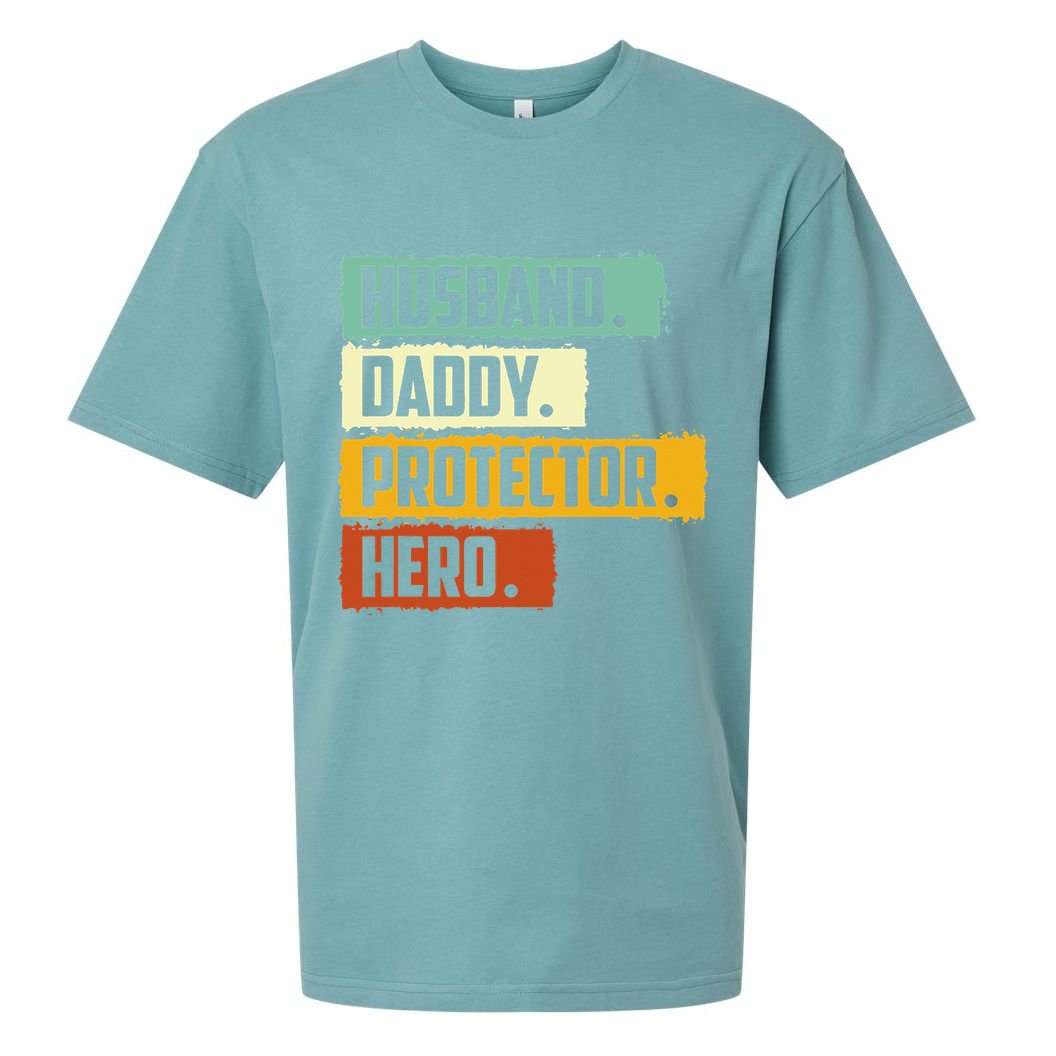 Husband Daddy Protector Hero Sueded Cloud Jersey T-Shirt