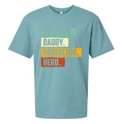 Husband Daddy Protector Hero Sueded Cloud Jersey T-Shirt