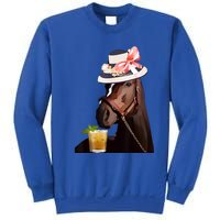 Horse Derby Party Blue Sweatshirt