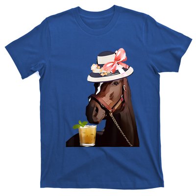 Horse Derby Party Blue T-Shirt