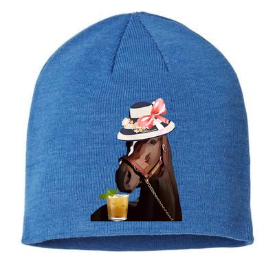 Horse Derby Party Blue Sustainable Beanie