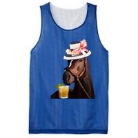 Horse Derby Party Blue Mesh Reversible Basketball Jersey Tank