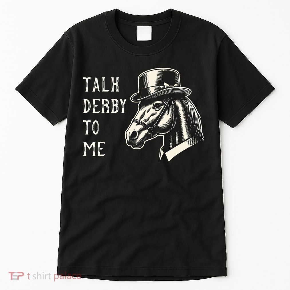 Horse Derby Party Blue Hat Talk Derby To Me Tall T-Shirt