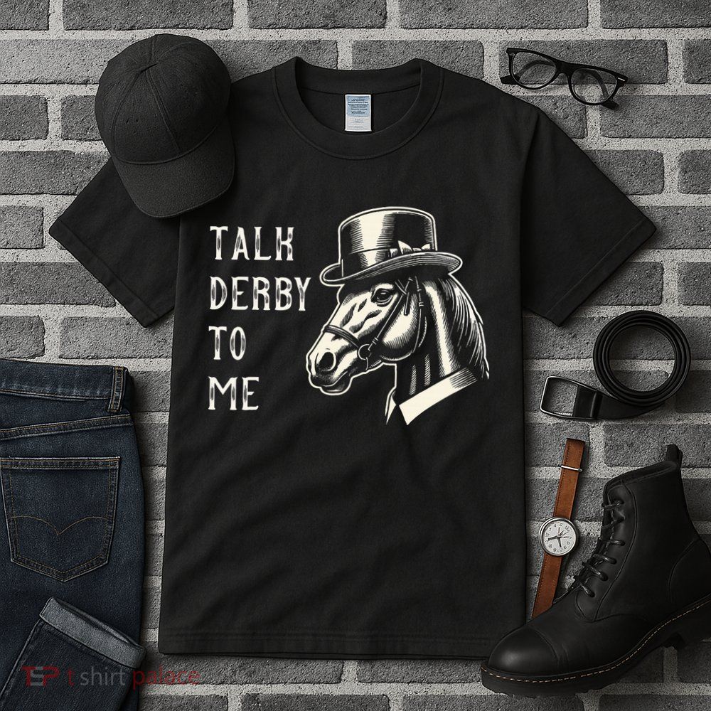 Horse Derby Party Blue Hat Talk Derby To Me Tall T-Shirt