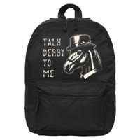 Horse Derby Party Blue Hat Talk Derby To Me 16 in Basic Backpack