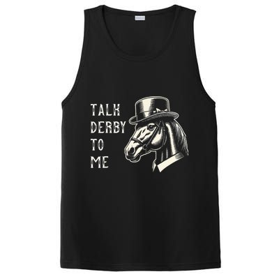 Horse Derby Party Blue Hat Talk Derby To Me PosiCharge Competitor Tank
