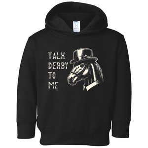 Horse Derby Party Blue Hat Talk Derby To Me Toddler Hoodie