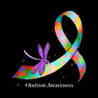 Hippie Dragonfly Puzzle Ribbon Autism Awareness Gifts 16 in Basic Backpack