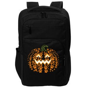 Halloween Dog Paw Pumpkin Funny Dogs Lovers Cool Gift Impact Tech Backpack