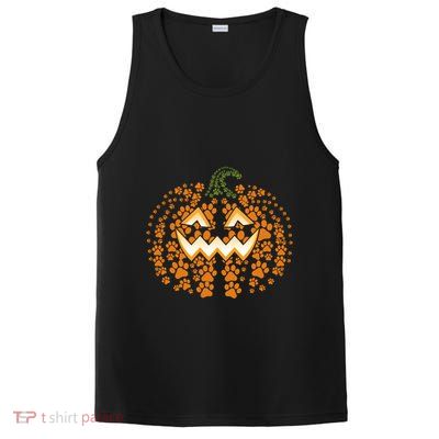Halloween Dog Paw Pumpkin Funny Dogs Lovers Cool Gift PosiCharge Competitor Tank