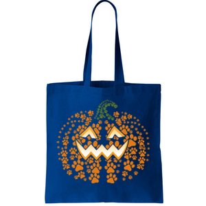 Halloween Dog Paw Pumpkin Funny Dogs Lovers Cool Gift Tote Bag