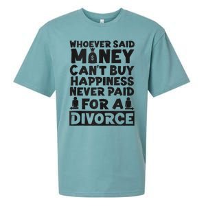 Happy Divorce Party Whoever Said Money Can't Buy Happiness Sueded Cloud Jersey T-Shirt