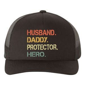 Husband Daddy Protector Hero Fathers Day Gift For Dad Wife Yupoong Adult 5-Panel Trucker Hat