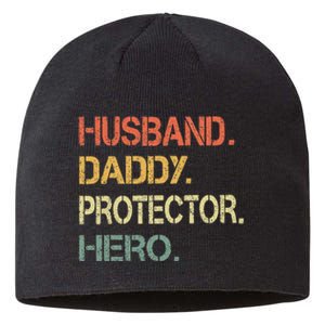 Husband Daddy Protector Hero Fathers Day Gift For Dad Wife Sustainable Beanie