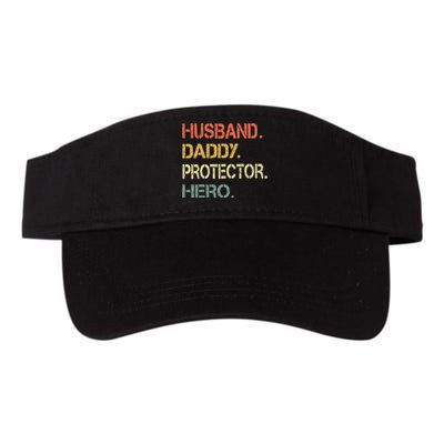 Husband Daddy Protector Hero Fathers Day Gift For Dad Wife Valucap Bio-Washed Visor