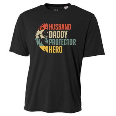 Husband Daddy Protector Hero Retro Father's Day Cooling Performance Crew T-Shirt