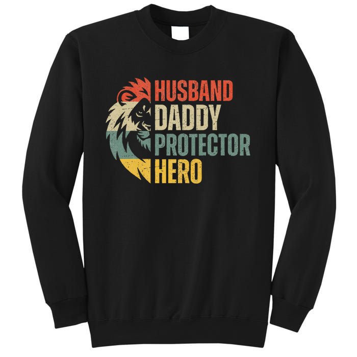 Husband Daddy Protector Hero Retro Father's Day Sweatshirt