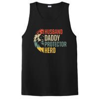 Husband Daddy Protector Hero Retro Father's Day PosiCharge Competitor Tank