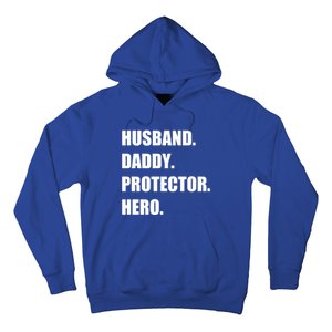 Husband Daddy Protector Hero Funny Fathers Day Funny Gift Hoodie