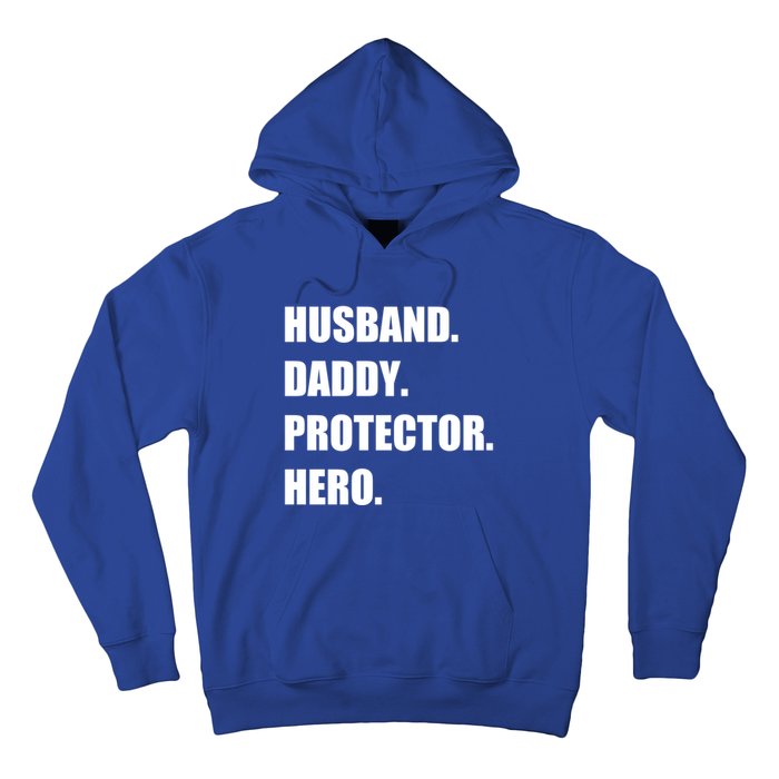 Husband Daddy Protector Hero Funny Fathers Day Funny Gift Hoodie