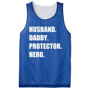 Husband Daddy Protector Hero Funny Fathers Day Funny Gift Mesh Reversible Basketball Jersey Tank